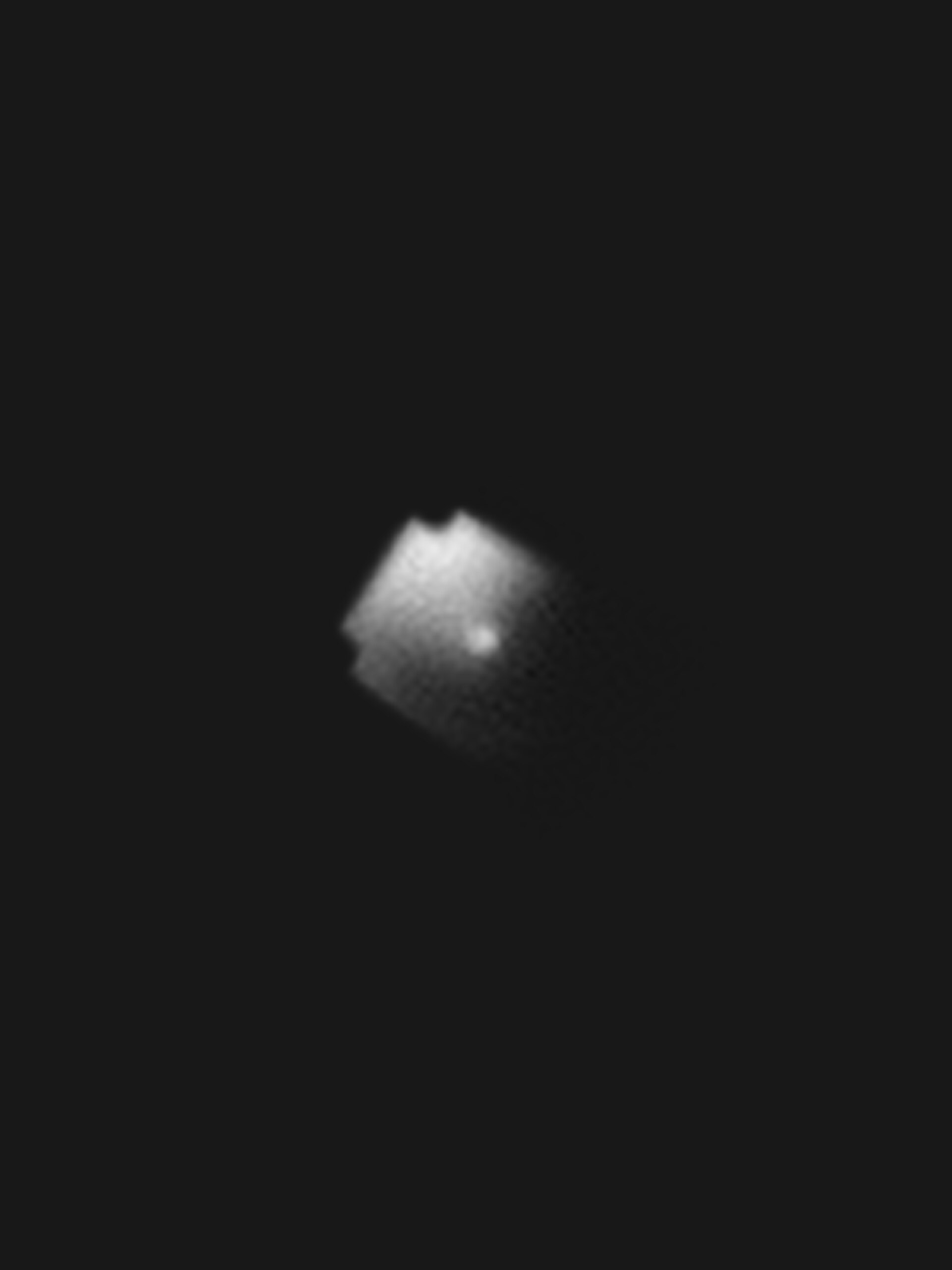 BlueWalker 3 imaged from the ground, showing its unfolded phased-array antenna